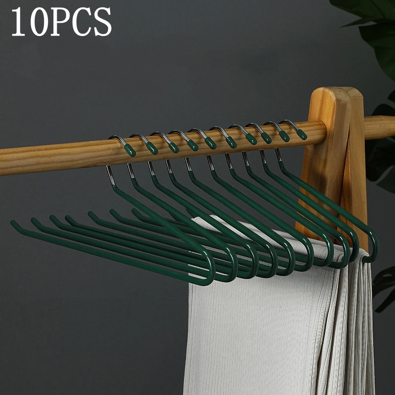 10pcs Space-saving Goose Z-shaped Pants Hanger Durable Metal Material Multi-functional Pant Storage Household Supplies