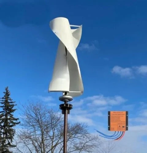 500W 1KW 5KW 10KW Small Vertical Wind Turbine Vertical Windmill Renewable Free Energy Power Hybrid Wind Turbine System