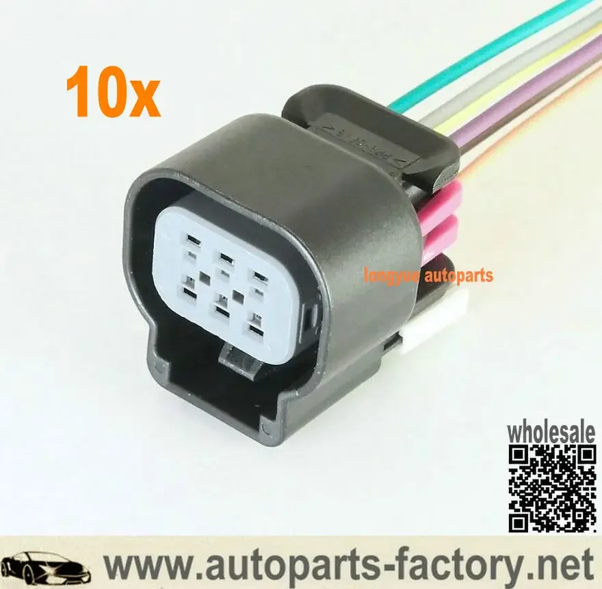 Longyue 10pcs 6 Wire Throttle Body Actuator Connector Pigtail Plug For GM L99 LS2 LS3 LS7