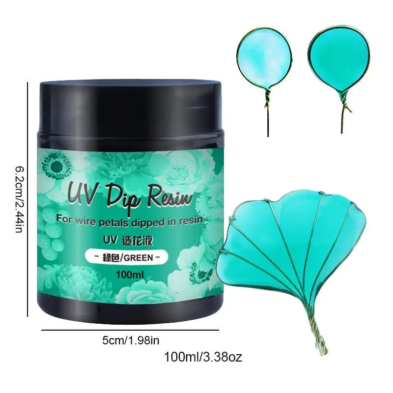 100Ml Uv Dip Hars Lijm Voor Draad Bloemen Kleurrijke Vloeibare Hoogglans Ultraviolet Uitharding Kristal Uv Lijm Sieraden Maken
