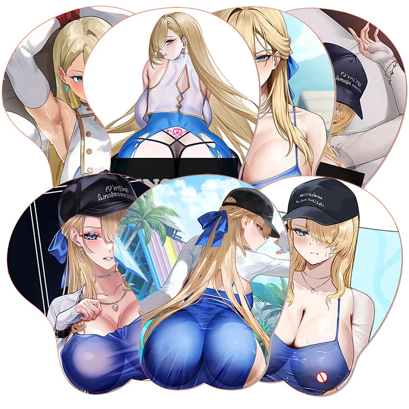 

Коврик для мыши в стиле аниме 3D B_Browndust2 Wilhelmina, силиконовый коврик для мыши Titty, сексуальная грудь Oppai B_Brown D_Dust 2, коврик для мыши с поддержкой запястья