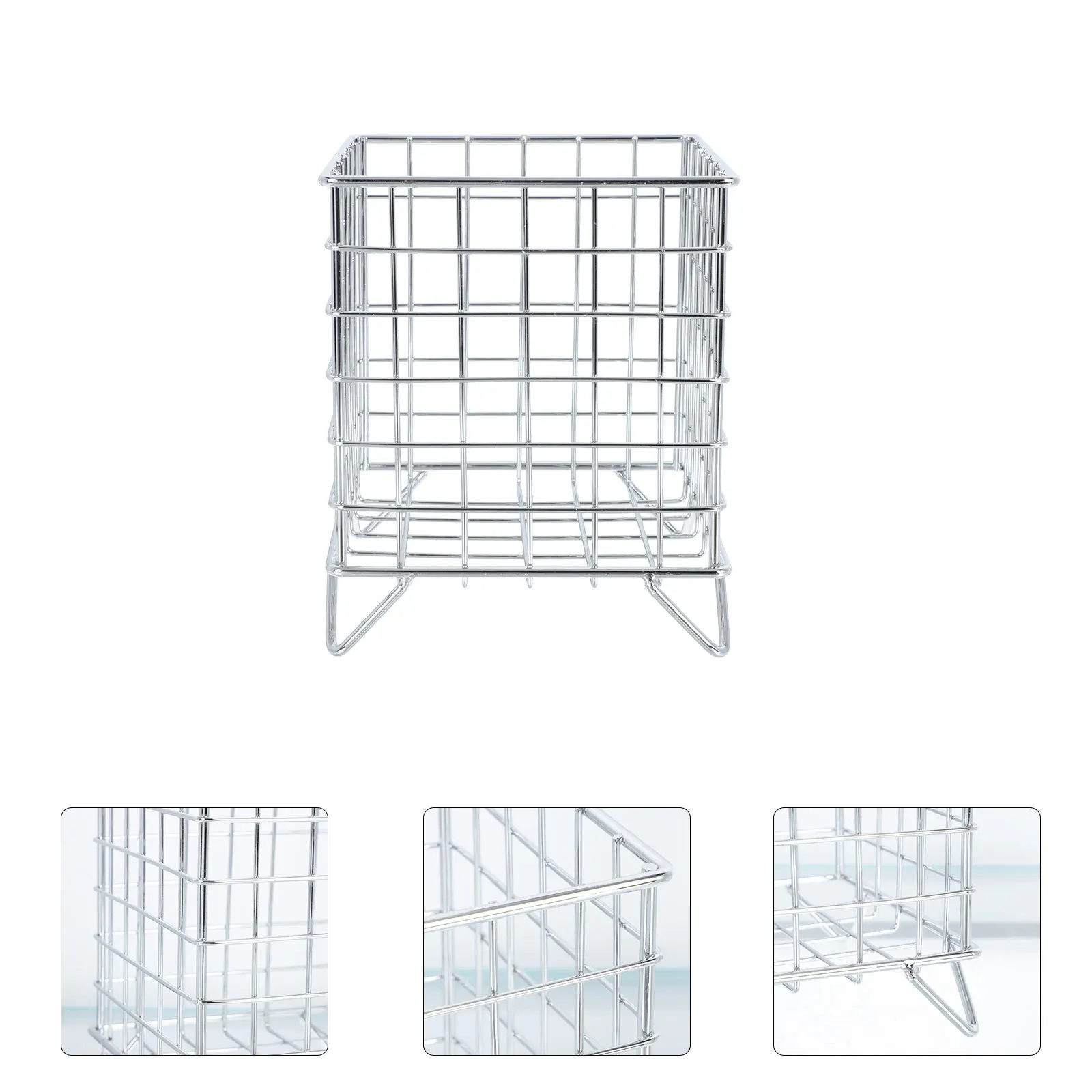 

1Pcs Iron Storage Basket Fine Workmanship Neat Tidy Desktop Organizer Container Iron Basket Snack Holder