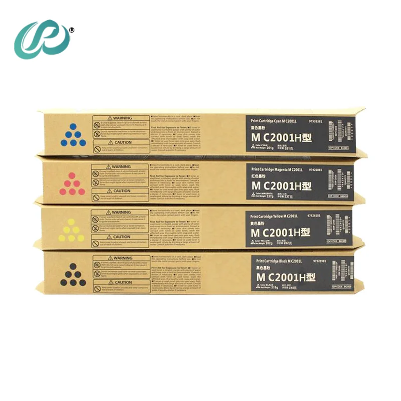 4pcs M C2001 BK320g CMY280g High Quality Toner Cartridge for Ricoh Aficio M C2000 2001 Compatible Toner M C2001