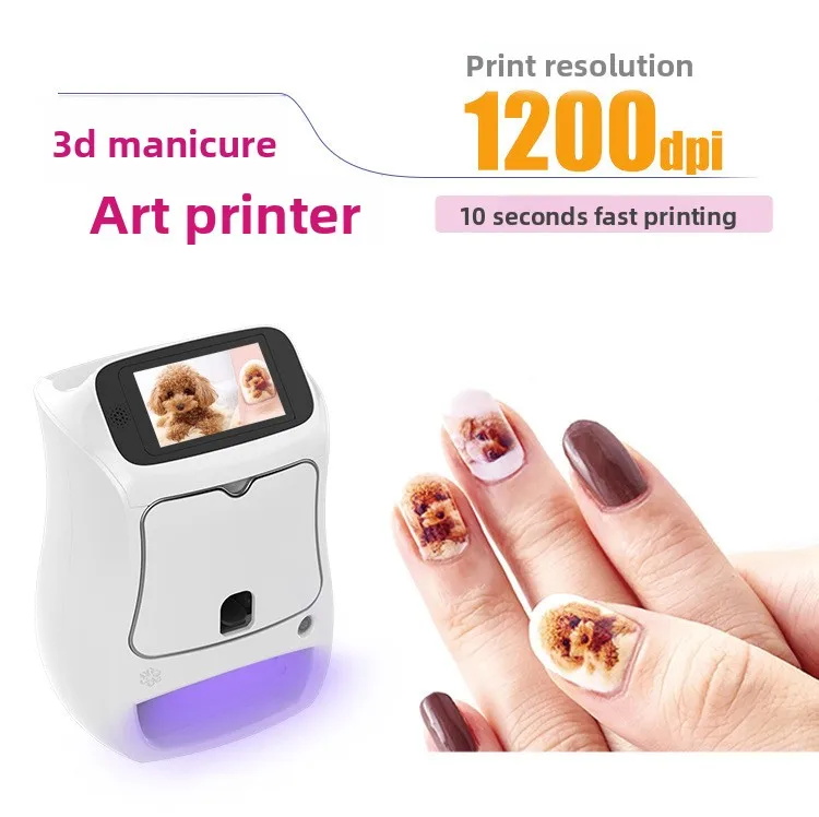 Creative 3D Nail Printer with Integrated UV LED Cure System Print Dry 2-in-1 Touch Screen Fast Painting Machine for Nail Bar