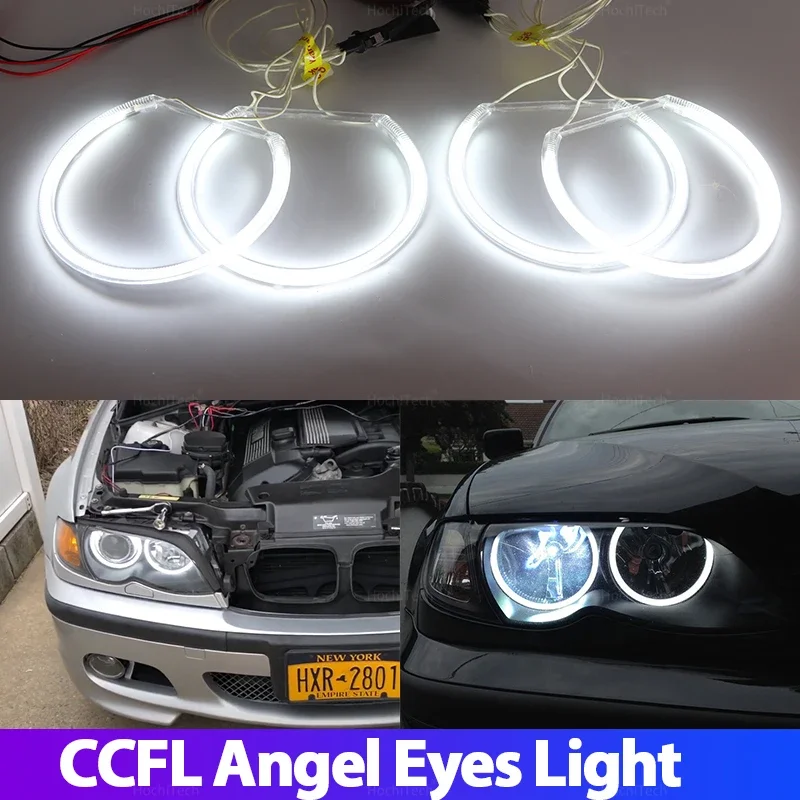 for BMW 3 series E46 316i 318i 320i 323i 325i 328i 330i 318d 329d 339d 1997-2006 CCFL Angel Eyes Kit Warm White  Ring