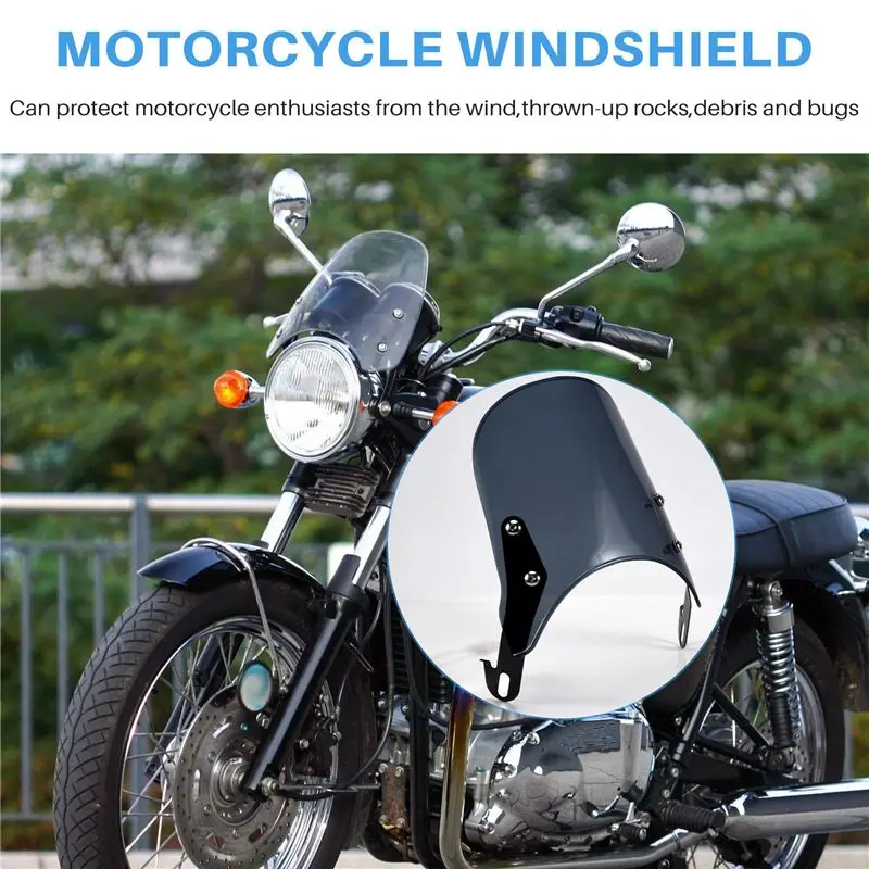 Motorcycle Headlight Fairing Windshield Windscreen Compatible For Triumph Bonneville 2001-2017,T100 2003-2017-N25R