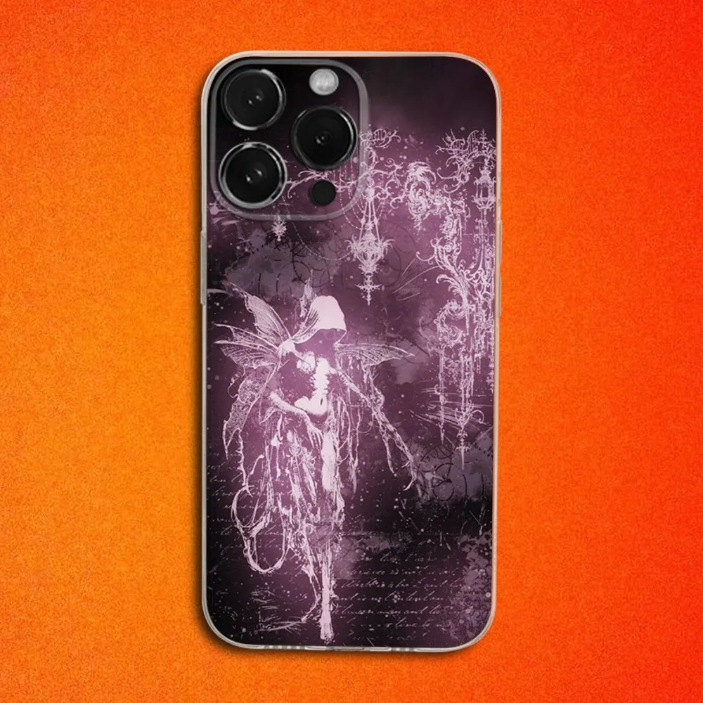 حافظة هاتف Cybersygilm Gothic Cyber Sigil Cross لهاتف iPhone 16,15,14,13,12,11 Plus, Pro,Max,XR,XS,Plus,E,Mini غطاء شفاف