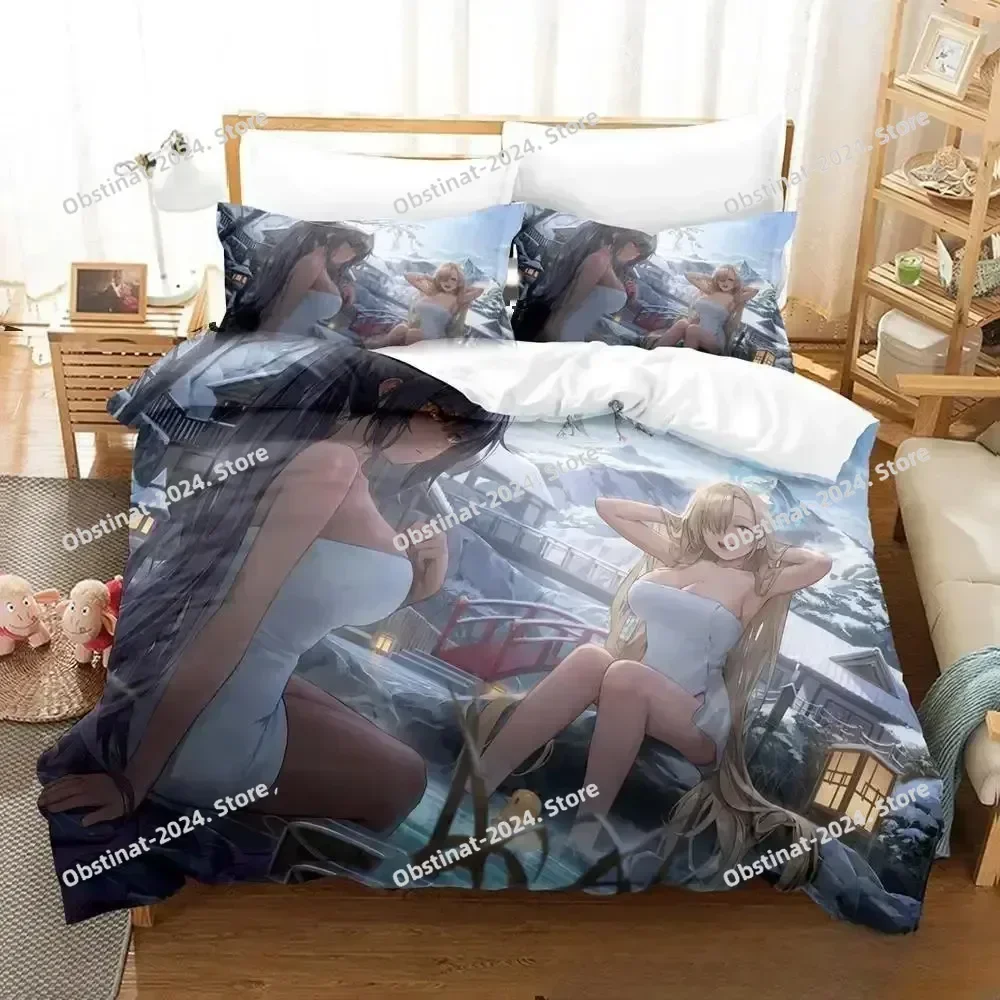 Anime Game Blue Archive Bedding Set Duvet Cover Full Queen King Size Pillowcase Bed Printed Set Aldult Kid Bedroom Single Twin 5