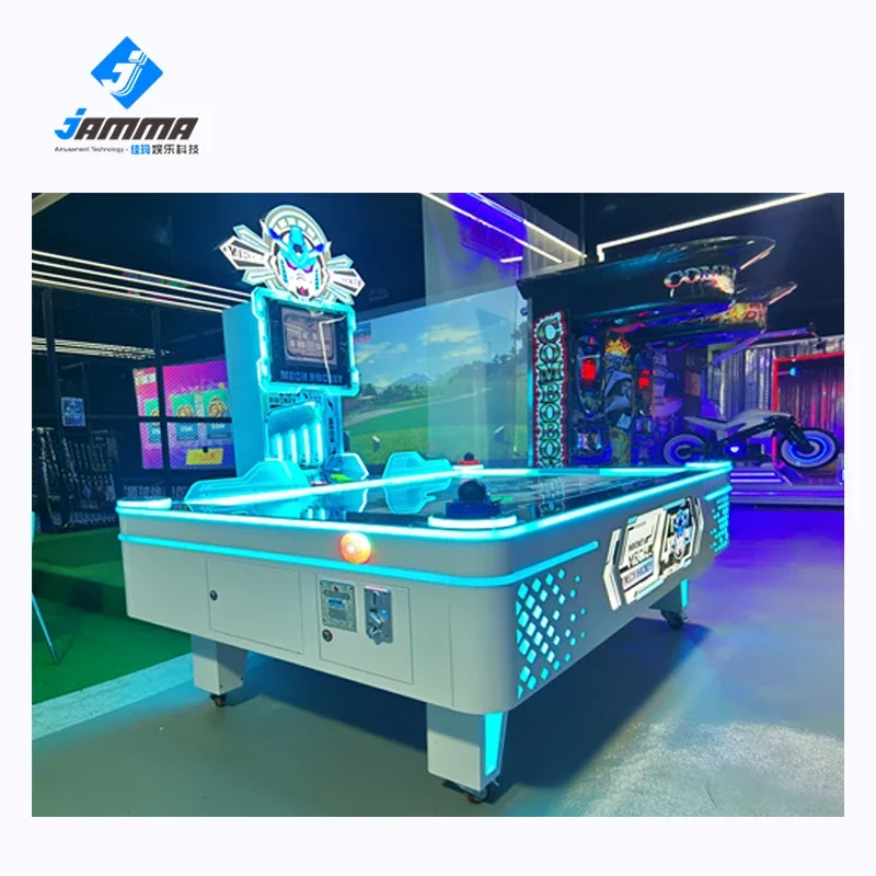 Factory Wholesale Air Hockey Table Coin Operated Indoor Arcade Game Machine Sport Style 2 Players Game Centers Metal Material