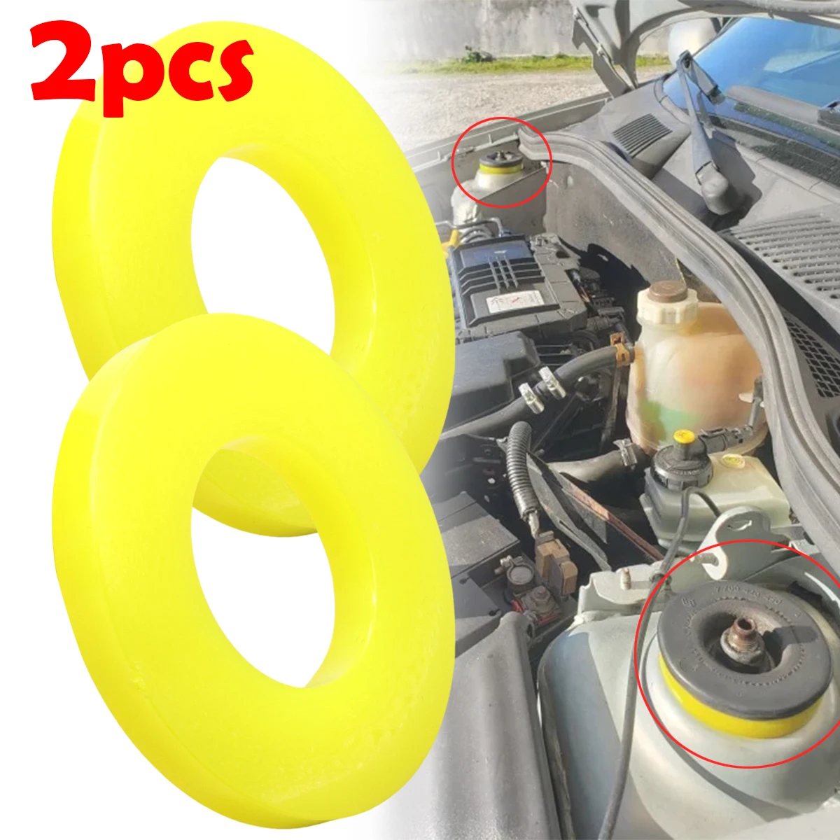 

2pcs For Suzuki Swift Peugeot 107 Fiat 500 Car Front Shock Absorber Tower Rubber Buffer Ring Bushing Bearing Washer Protector