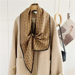 Designer Double Sided AB Shawls Women Long Scarf Silk Wool Scarfs Winter Neck Scarves Foulard Ring Scarfs Ponch Cashmere