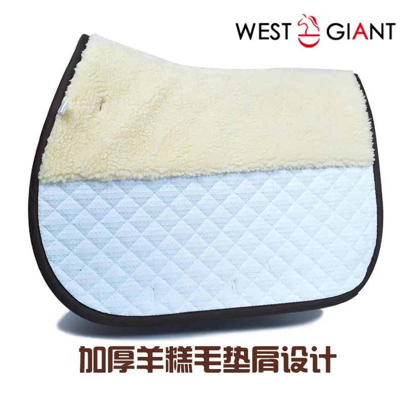 وسادة سرج لتحمل الفروسية، وسادة معدات الحصان، درج العرق، سهلة الاستخدام، وسادة سرج حصان قطنية صغيرة مربعة الشكل