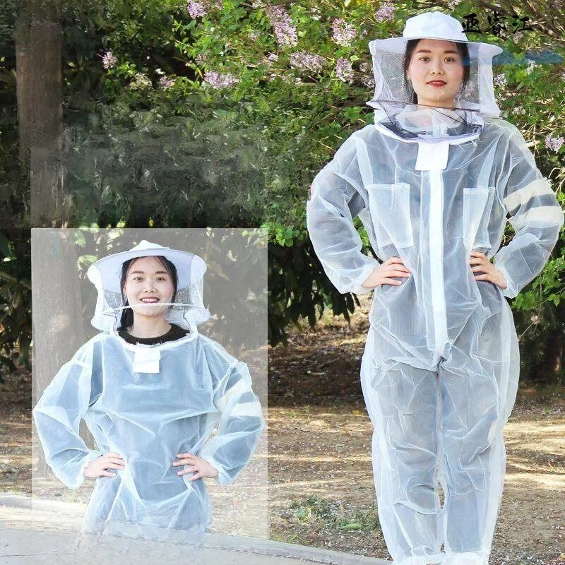 Beekeeping Suit Bee Proof Clothing Full Set Breathable Honey Harvesting Protective Suit Half Body Beekeeper Overalls