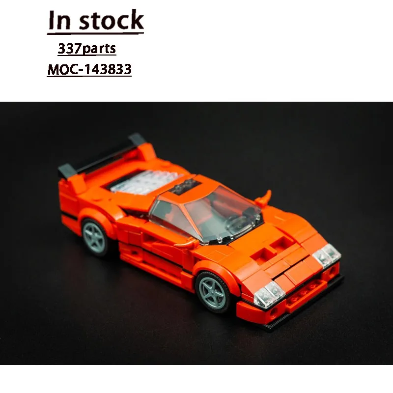 

MOC-143833 City Classic 90s Sports Racing Car Building Block Model, 337 Pieces, Birthday Toy Gift for Boys and Children