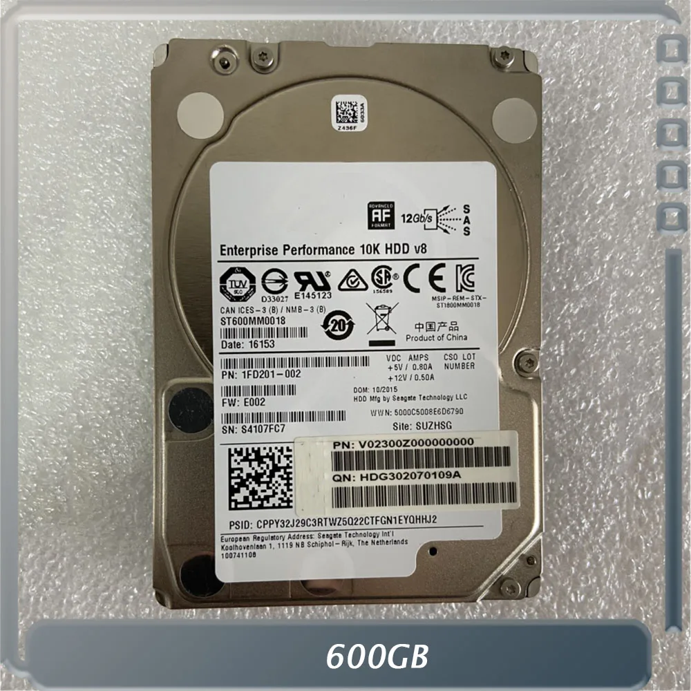 600gb para o disco rígido st600mm0018 nf5270 5280m4 m5 do servidor inspur 2.5 "10k 12g sas