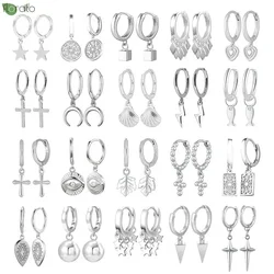 925 Sterling Silver Needle Premium Silver Color Heart Earrings Fashion Small Hoop Earrings for Women Party Trend Jewelry 2023