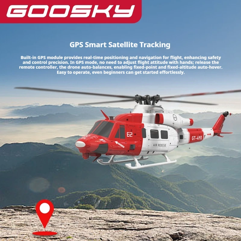 Goosky RC E2 GPS Intelligente afstandsbediening Helikopter Elektrisch Uh-1Y UAV voor professionele en beginnende training met camera