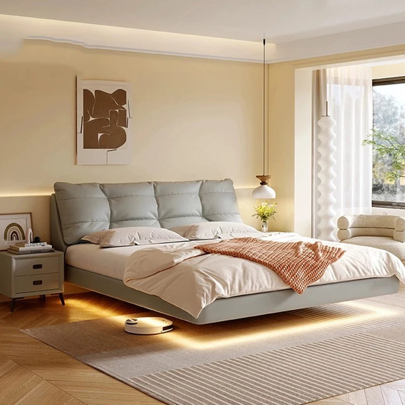Floating Modern Bed Human Dog Design Simple Leather Children Frame Sun Bed Beauty Platform Letto Matrimoniale Modern Furniture