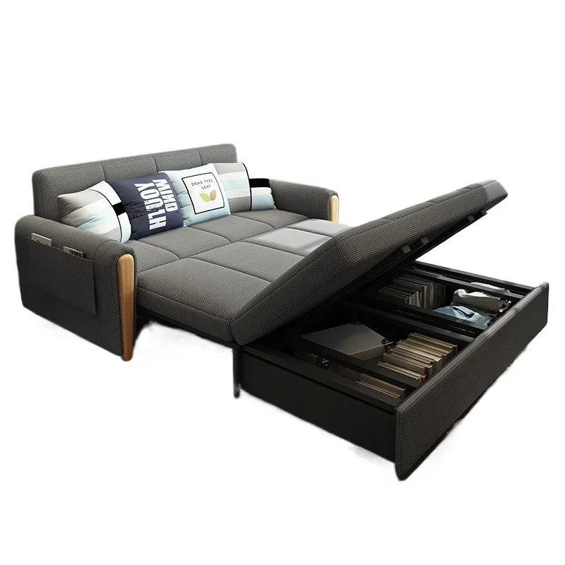 

Japanese style is very simple, multi-functional foldable storage department, living room double sitting and lying