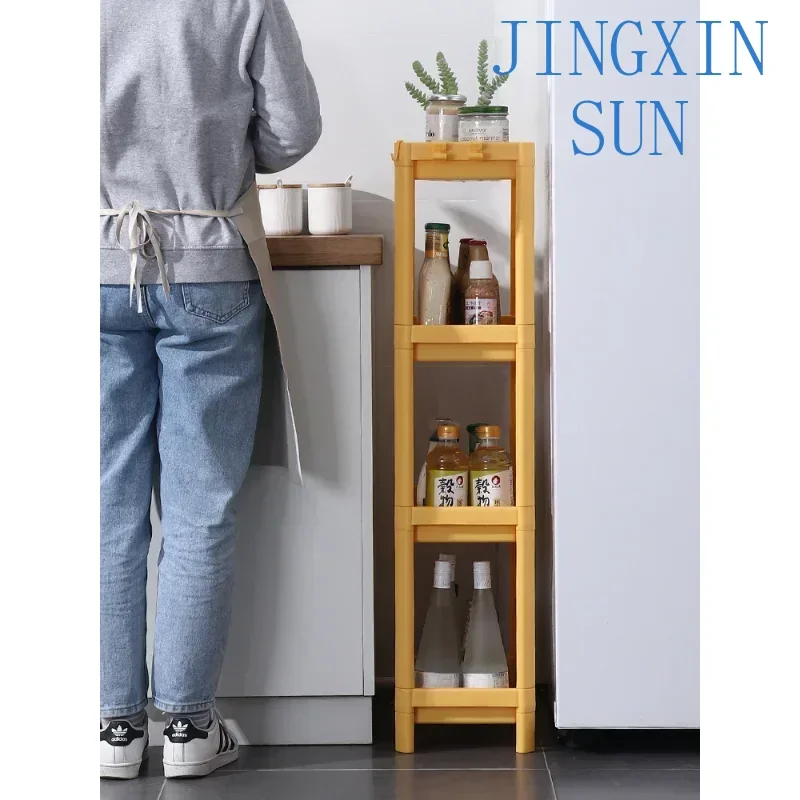 -Multi-layer Ultra-narrow Storage Shelves Kitchen Storage Rack Bathroom Subdries Storage Organizers Space Saving Home Furniture
