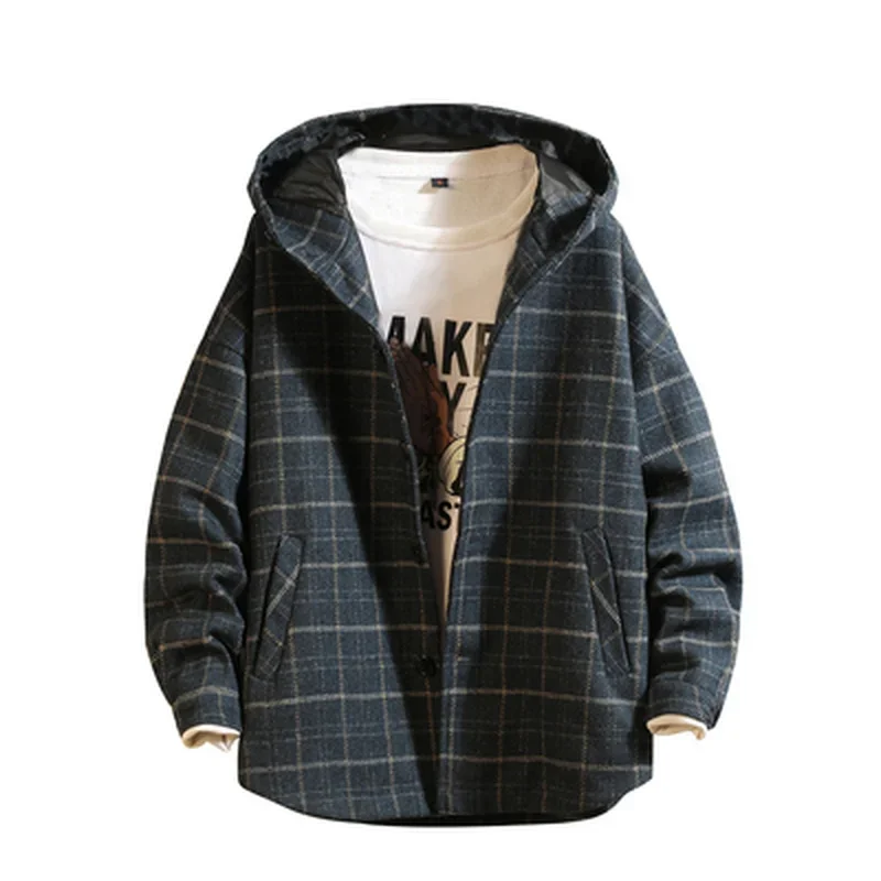 

LIBIELIY FAVOCENT Men's 2022 Jackets Fashion Streetwear Hoodies Striped Windbreaker Jacket Hip-Hop Loose Casual Warm Male Oversi