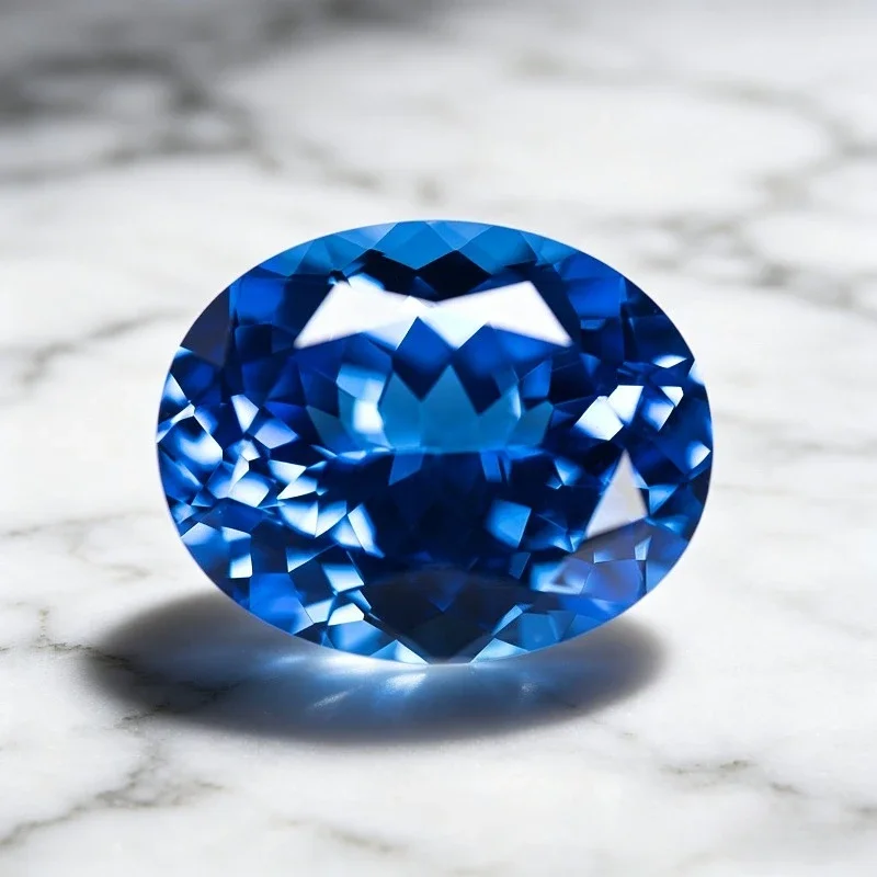 A+TOP Top Lab Grown Cobalt Spinel Oval Cut Blue Color Gemstone For DIY Ring Necklace Earrings Making Materials Selectable Certif