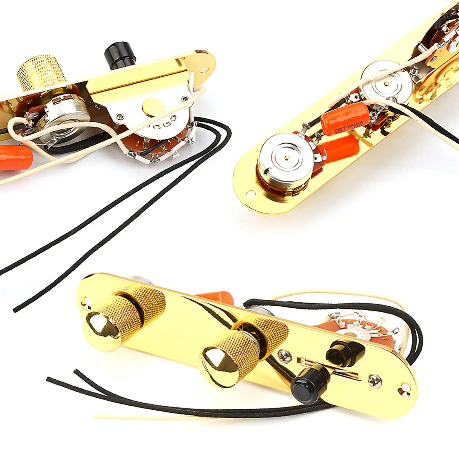 

Guitar Control Plate Excellent Complete Circuit Wiring Switch Knurled Guitar Replacement Parts