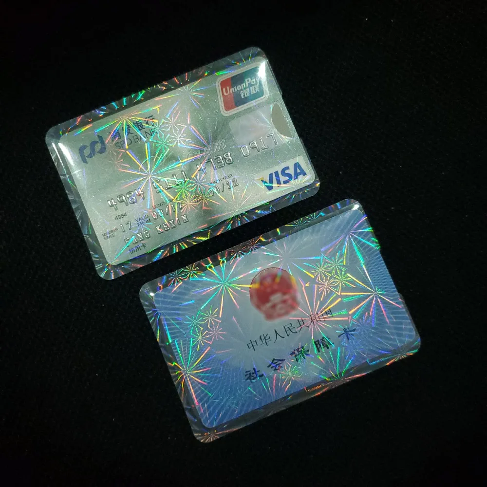 5pcs Card Bags Colorful Luster Transparent PVC Waterproof Protective Bags Work Card ID Card Sheath