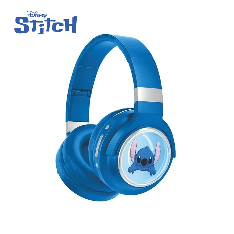 Disney Stitch Headphone Bluetooth Wireless Over-ear Foldable Computer Earphones Stereo Gaming Headset Noise Reduction AN-700