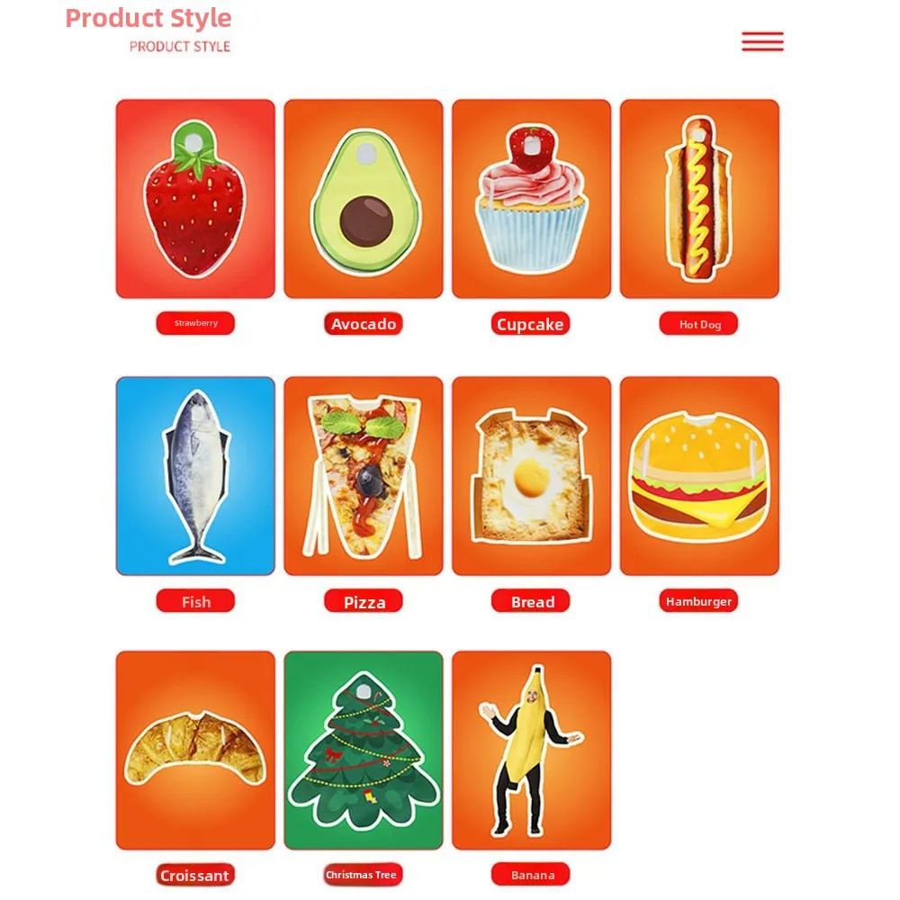 

loween Adult Food Themed Costume Performance Clothes Stberry Croissant Burger Pizza Avocado Cake Toasted Fi