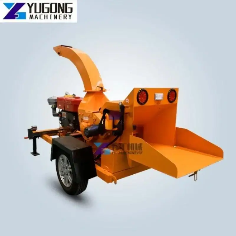 YG Forestry Machinery 3 Point Hitch Tractor Pto Wood Chipper Shredder Yard Garden Waste Up Crushing Tool Strong Poower