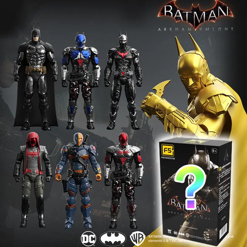 Novo f5 batman arkham cavaleiro montado modelo caixa cega 7 estilo 10cm figuras de ação coleção hobby modelo ornamentos meninos brinquedos presente
