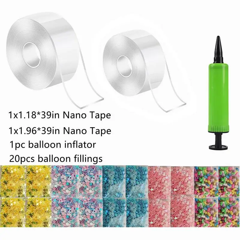 Nano Tape With Straws Beads For DIY Craft Kit Party Favors And Fidget Toys Making Blowing Bubble Sticky Traceless Nano Tape