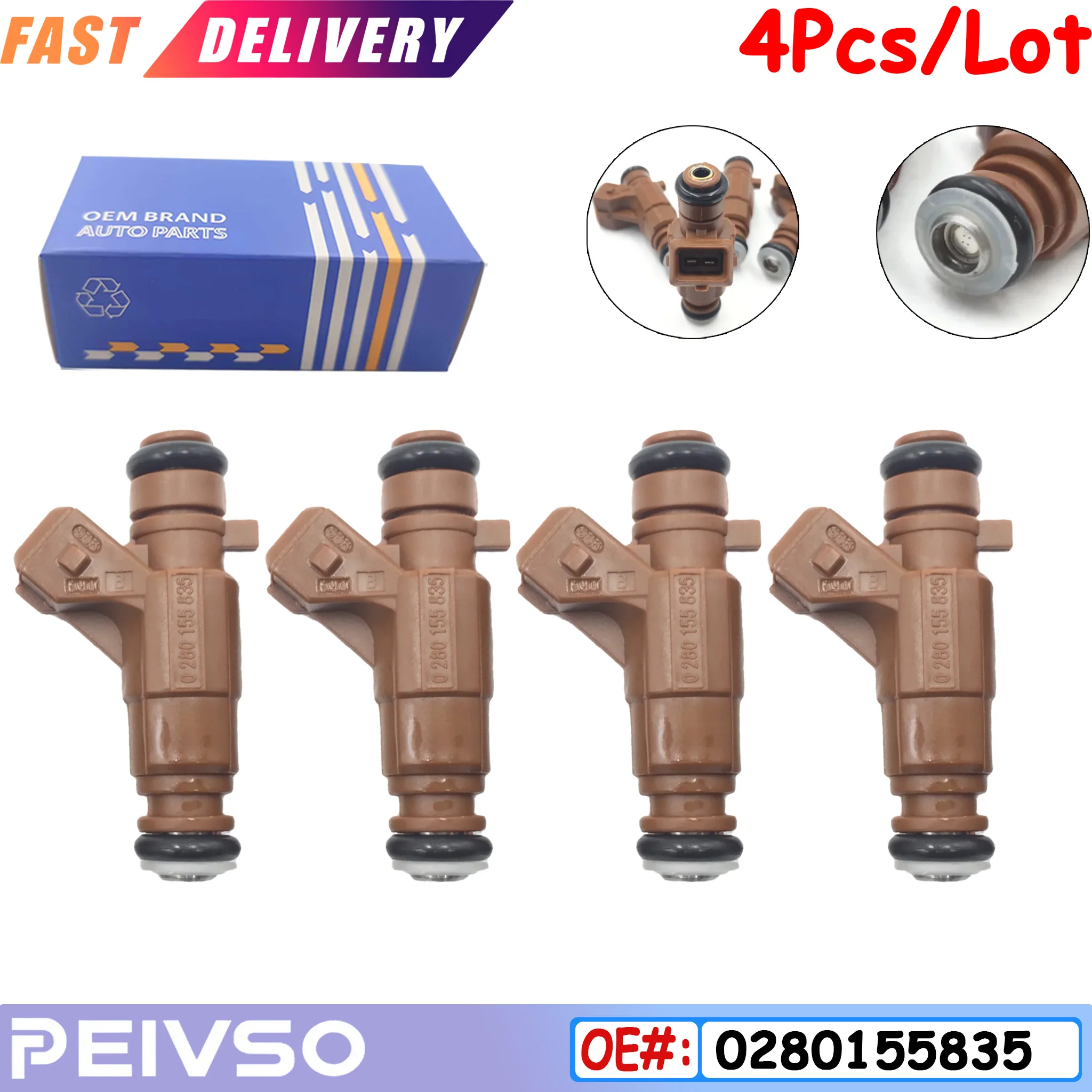 0280155835 0409060315 4pcs/20pcs  Fuel injectors 0280155835For Volkswagen Kombi 1.6L 1997-2005