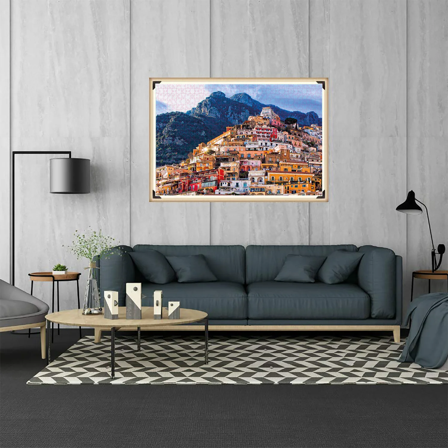 1000 Pieces Positano Jigsaw Puzzles for Adults Home Decor Games Family Fun Floor Puzzles Educational Toys