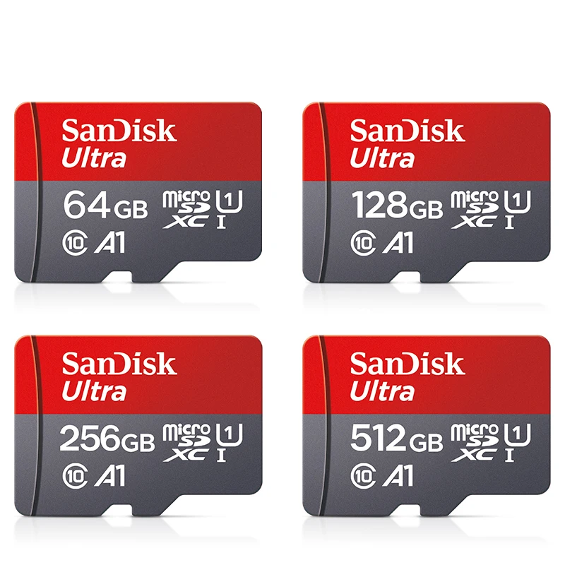 SanDisk 100% orijinal hafıza kartı 128GB 64GB 32GB A1 mikro SD kart sınıf 10 UHS-1 TF Flash kart Samrtphone/PC için