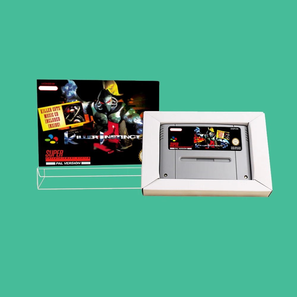 RPG Game for Killer Instinct - Game Cartridge with Box for PAL NTSC version 16 bit SNES console