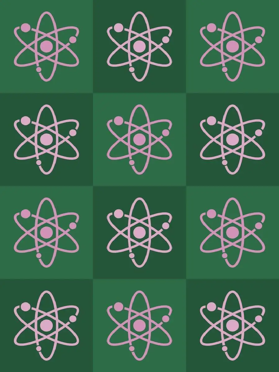 Atom Science Icons Wall Art  Pop Art Style Poster Prints for Home Decor Nature  Travel Collection