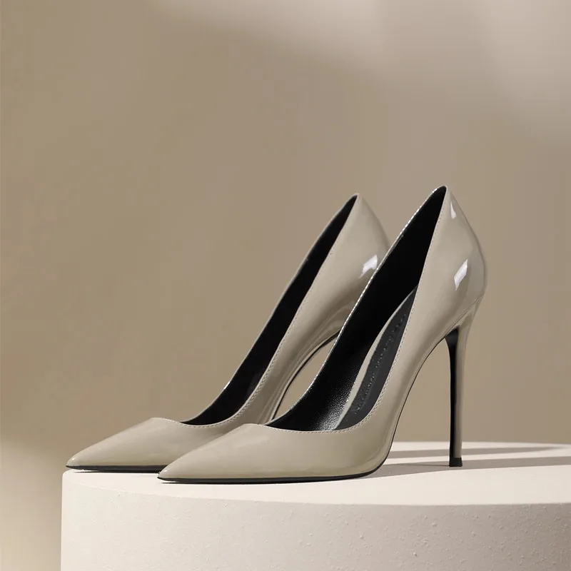 

Women Elegant Gray Pumps Fashion High Heeled Shoes for Summer Autumn Thin Heeled Stilettos for Casual Daily