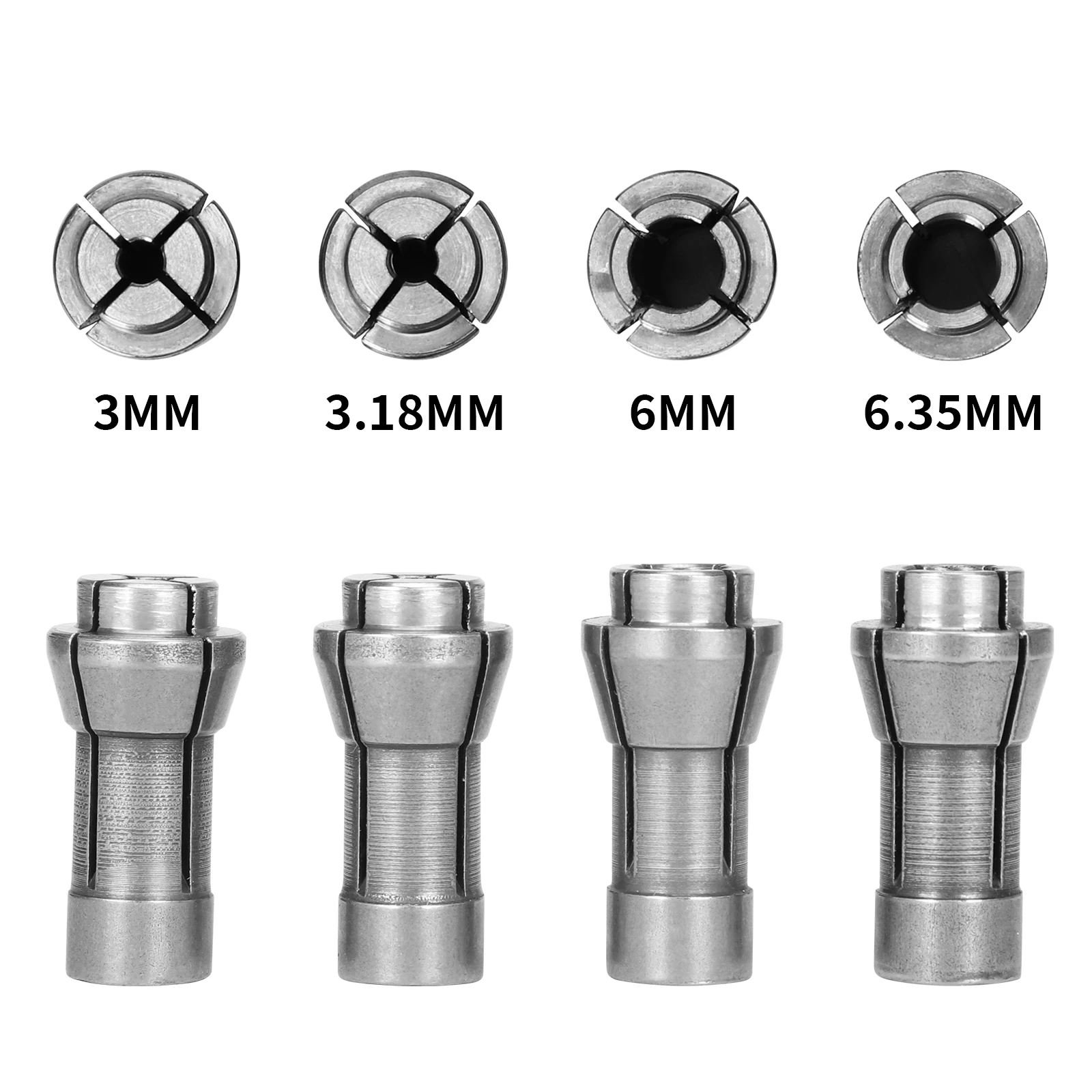 SI FANG 3 3.18 6 6.35mm Die Grinder Collet High Carbon Steel Engraving Machine Chuck Clamping Tool Abrasive Parts