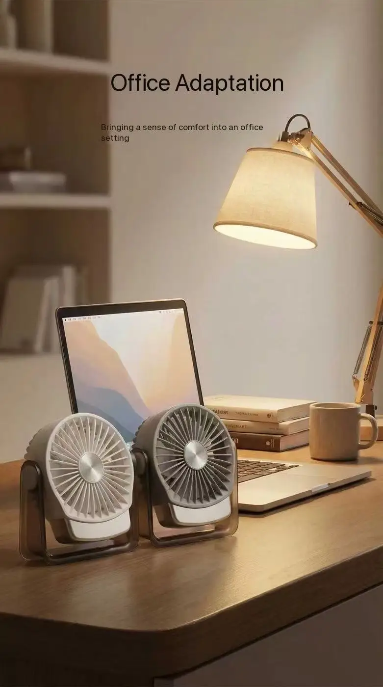 MEET SUN 500mAh Desktop Leiser Mini-Ventilator Handlicher Kühlventilator Make-up Nachbearbeitungswerkzeug Sommer-Essential Persönlicher Lüfter – Detail 9