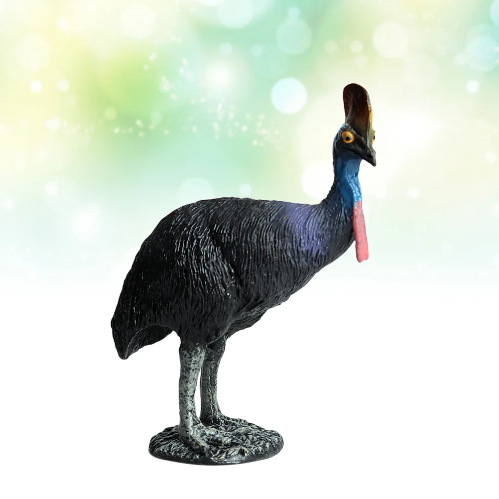 1PC Simulation Cassowary Model Wild Animal Ornament Decorative Craft Room Arrangement for Home Hotel