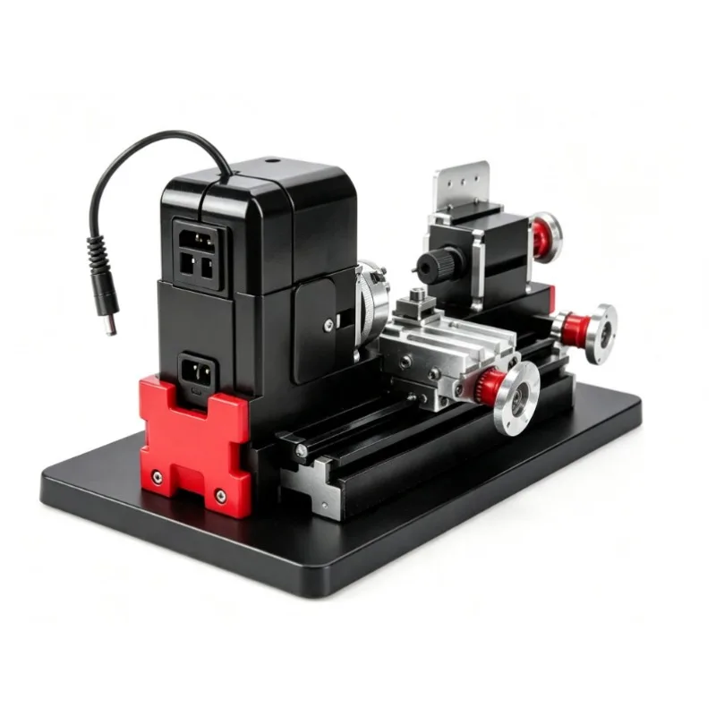 Mini Metal Lathe Machine, Educational Benchtop Lathe for Hobby DIY, School Lab