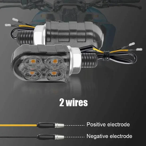 4 قطعة دراجة نارية LED بدوره إشارات صغيرة وامض LED أضواء الخلفية الوامض مؤشر الذيل ضوء لهوندا ياماها مقهى المتسابق