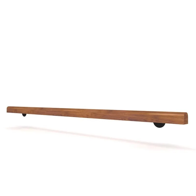 

European style stair handrail against the wall Solid wood elderly anti-skid villa Kindergarten corridor