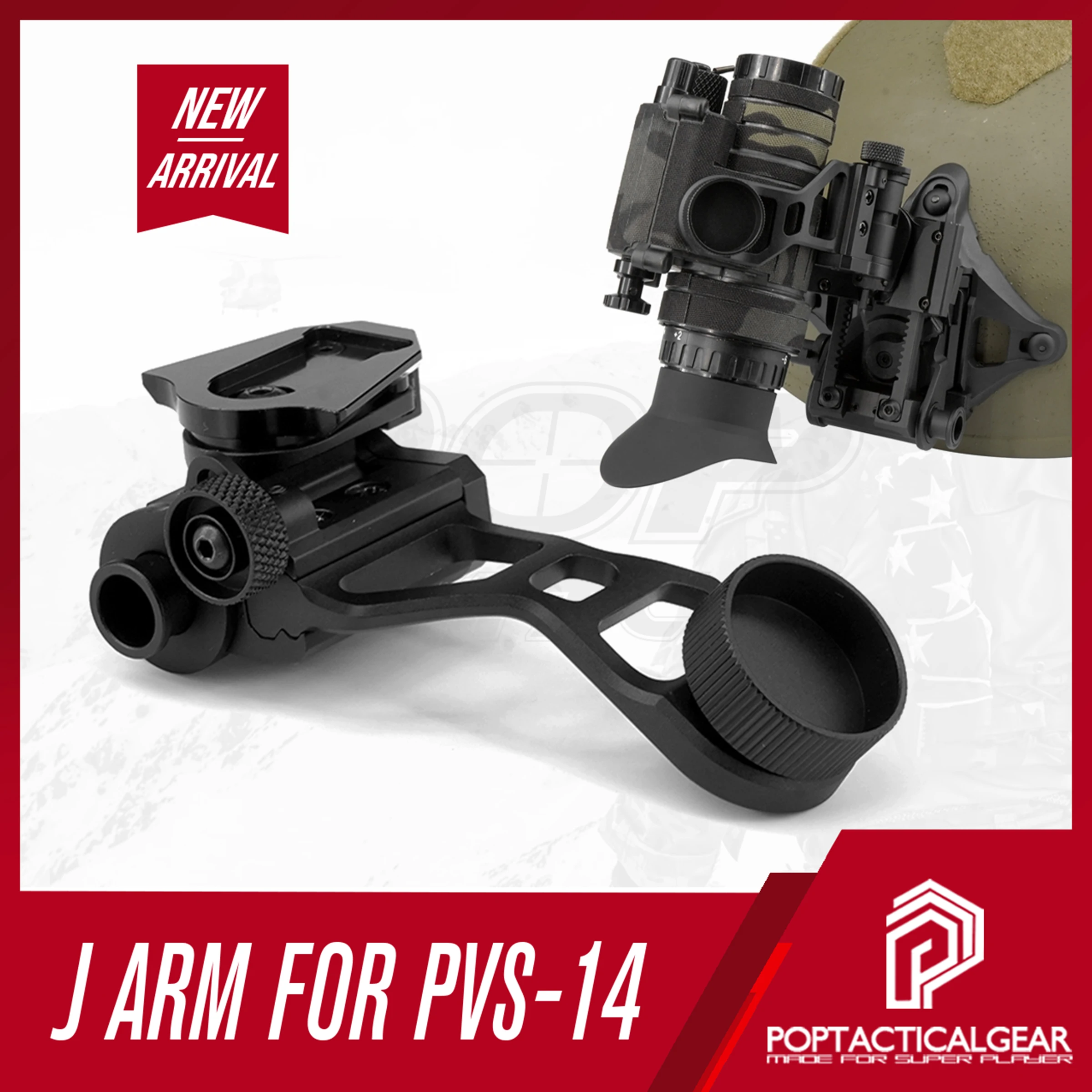 2024 New J Arm NVG Mount for PVS14 PVS 14 PVS-14 Lightweight Helmet Mount By Aluminum Tactical Helmet Accessories