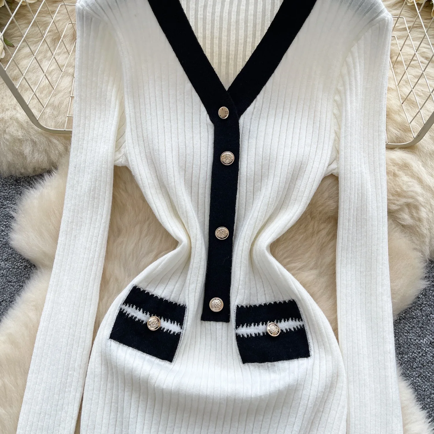 Picture 7: Winter Sweater vestidos feminino Women Vintage Long Sleeve Slim Sexy Bodycon Dress Korean Fashion Casual Robe Femme