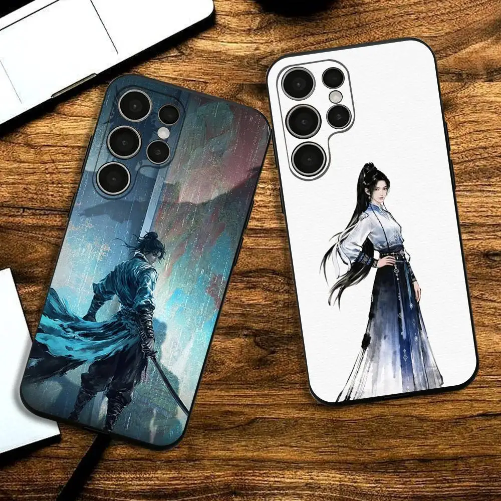 

S-Sword Comes Anime Phone Case For Samsung S24,25,23,22,21,20 Plus Ultra 5G Lite Shockproof Cover