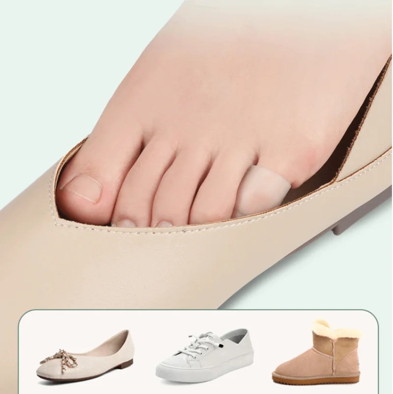 40pcs to 2pcs Elasticity Silicone Toe Caps Women Gel Little Toe Tube Protector Anti-Friction Breathable Foot Care Toes Covers