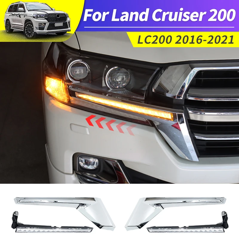 For 2016-2021 Land Cruiser 200 Turn Signal Lamp High-Equipped Flowing Fluorescent Lamp LC200 Led Modification Accessories